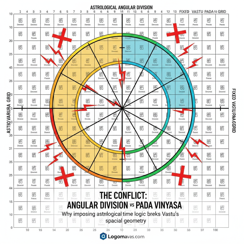 The Problem of Angular Division: Structural Distortions in Modern Vastu’s Shakti Chakra Method